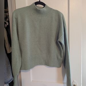 & Other Stories Sage Green Turtleneck Sweater S